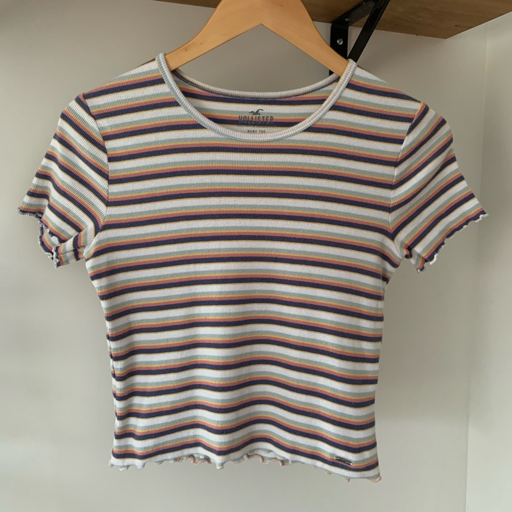 Hollister Women's Short Sleeve Striped Tee